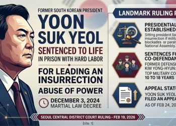 Yoon Suk Yeol Sentenced to Life for Insurrection Over 2024 Martial Law Decree